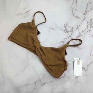 Good American Swim Top Women Crinkle Always Fits Twist Bikini Swimsuit